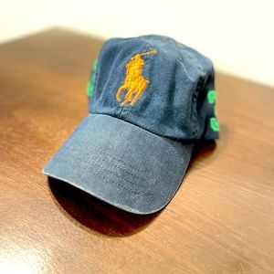 Ralph Lauren POLO Unisex BIG PONY Classic Sport Cap-Navy/Orange